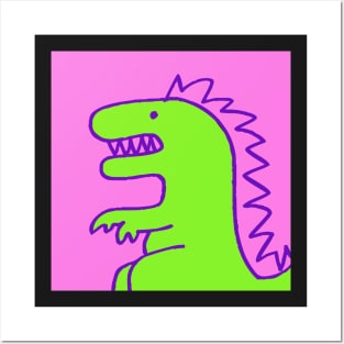 Bold, fun illustration of a T Rex dinosaur. Posters and Art